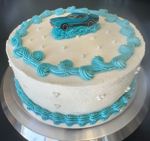 Blue Mustang Cake